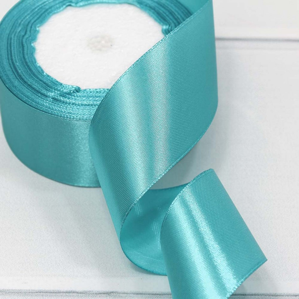 Лента Атласная 3,8см х 28м Сатин (Бирюзовый)