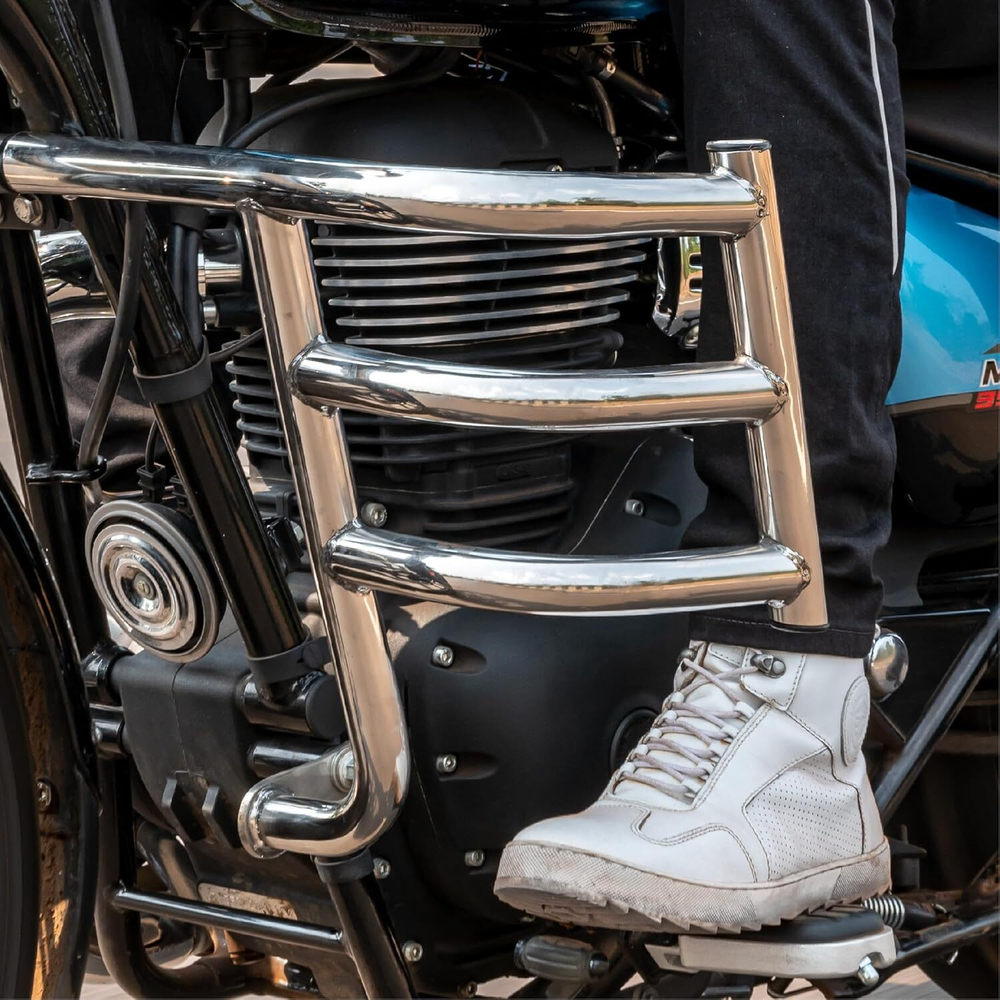 Защита двигателя Royal Enfield, серебристая Airfly Engine Guard – Meteor 350 / Classic 350, арт. KXA00002