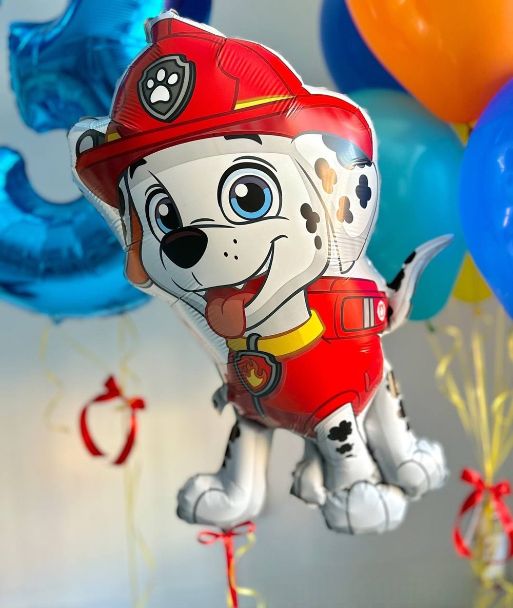 Шар-фигура, фольга, Щенячий Патруль Маршал (GRABO), 34/86 см,
