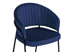 Стул на металлокаркасе Лео темно-синий / черный