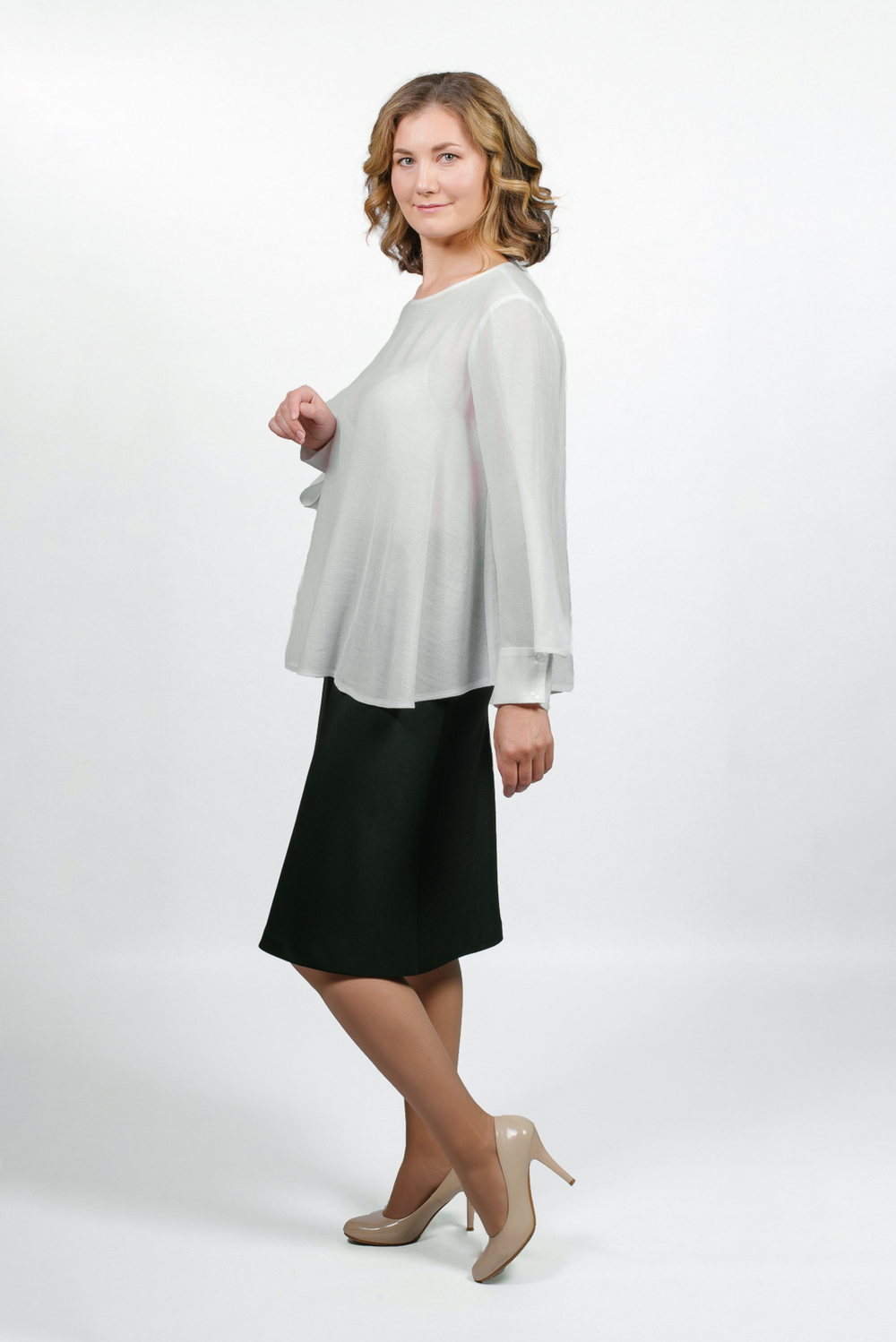 Блузка 2964ВП, белый #93Б092964ВП