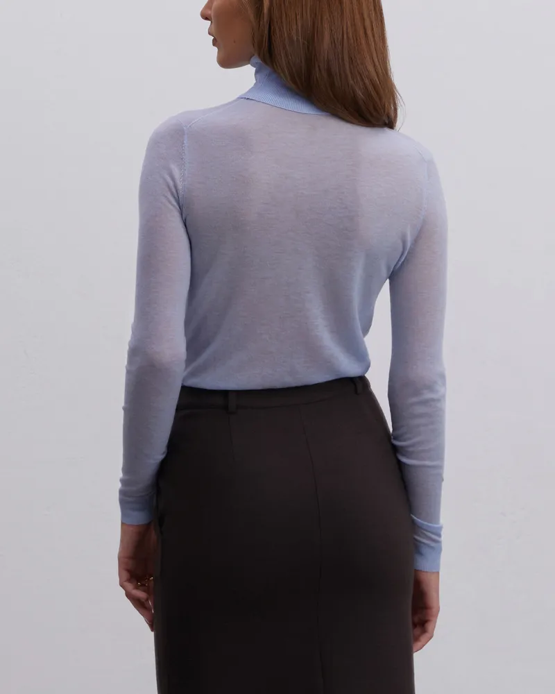 Коричневая прямая юбка миди с разрезом