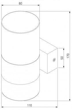 Бра Eurosvet Watford 40021/1 LED черный/прозрачный