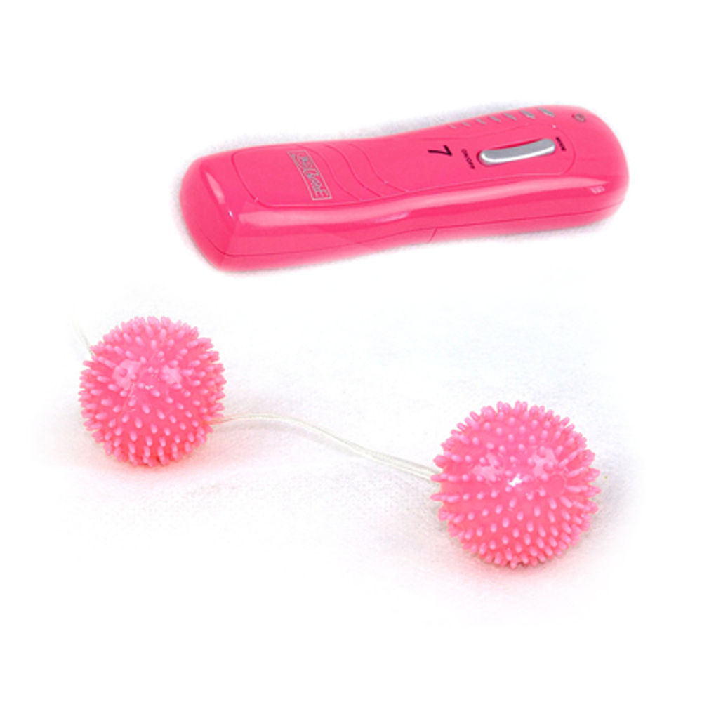 Вибрирующие вагинальные шарики розового цвета