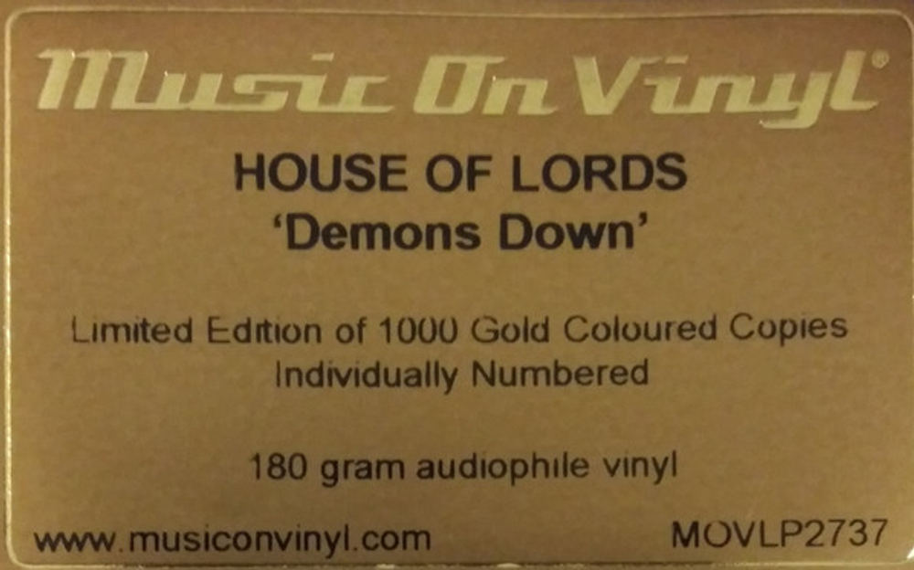 House Of Lords / Demons Down (Coloured Vinyl)(LP)