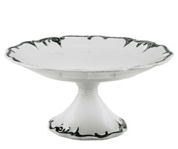 Lenardi 666-392 Фруктовница 27см на ножке ARGENTO в под.уп.(х4)Фарфор