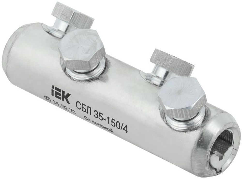 Соединитель болтовой луженый СБЛ 35-150/4 35кВ IEK UCB11-035-150-04-35 Соединитель болтовой луженый СБЛ 35-150/4 35кВ IEK UCB11-035-150-04-35
