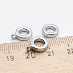 Бейл, цвет серебро (родий), размер 12*9 мм, внутренний диаметр 5 мм, цена за 1 шт