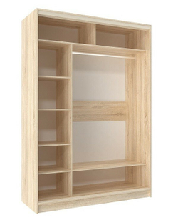 Шкаф-купе двухдверный с зеркалом 1600 Домашний Дуб Сонома