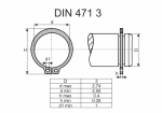 Кольцо стопорное на вал DIN 471 ГОСТ 13942-86 d 10 мм 5 шт.