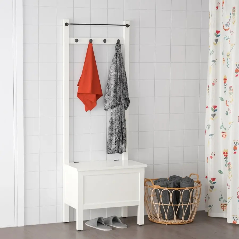 Комбинация для ванны - IKEA HEMNES, 64х37х173 см, белый, ХЕМНЭС ИКЕА