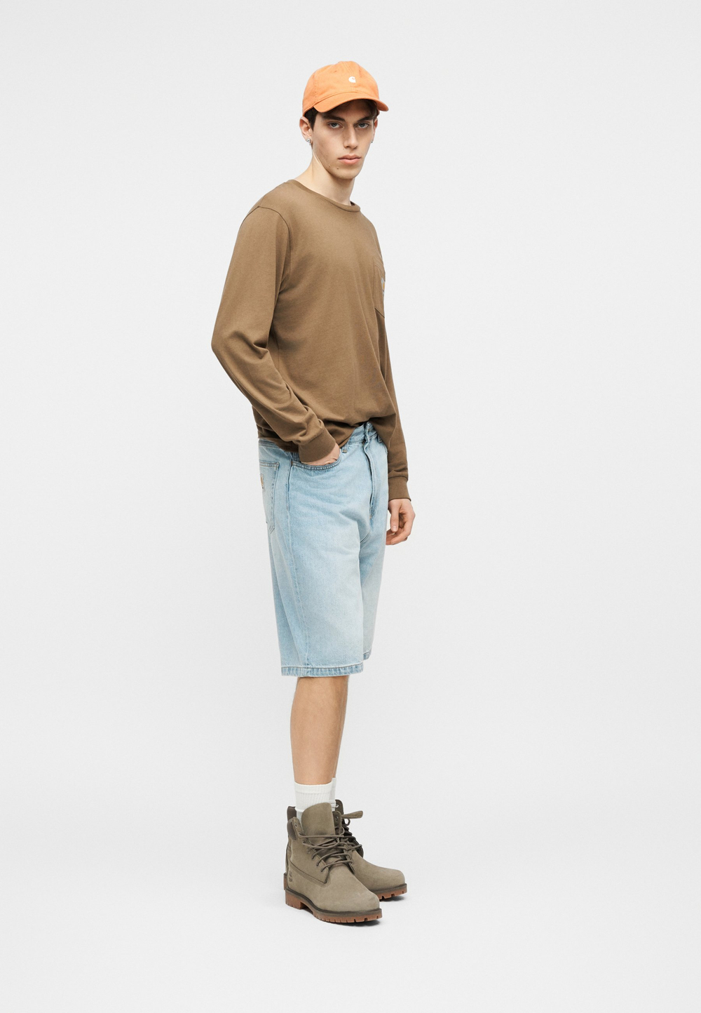 Carhartt WIP LANDON ROBERTSON - Джинсовые шорты - Белый