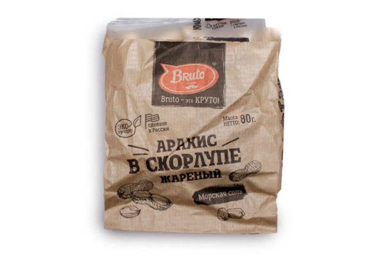 Арахис в скорлупе жареный Bruto, 80г