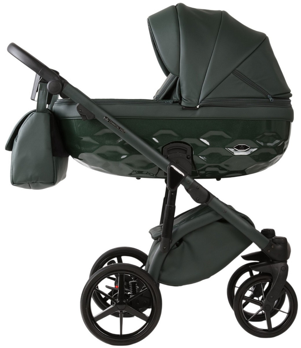 Детская коляска Adamex Chantal Pro Natura 3 в 1 CN-12-FOREST (Т. ЗЕЛЕНАЯ КОЖА)