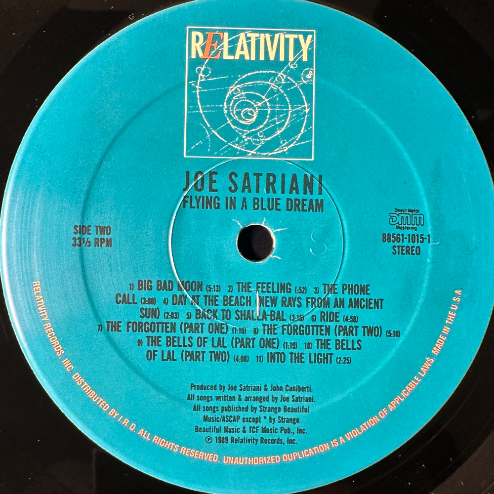 Joe Satriani ‎– Flying In A Blue Dream (США 1989г.)