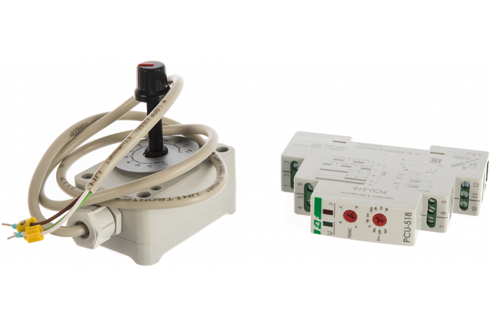 Реле времени PCU-518 8А 230В AC/24В AC/DC IP20 многофункц. с выносным потенциомметром