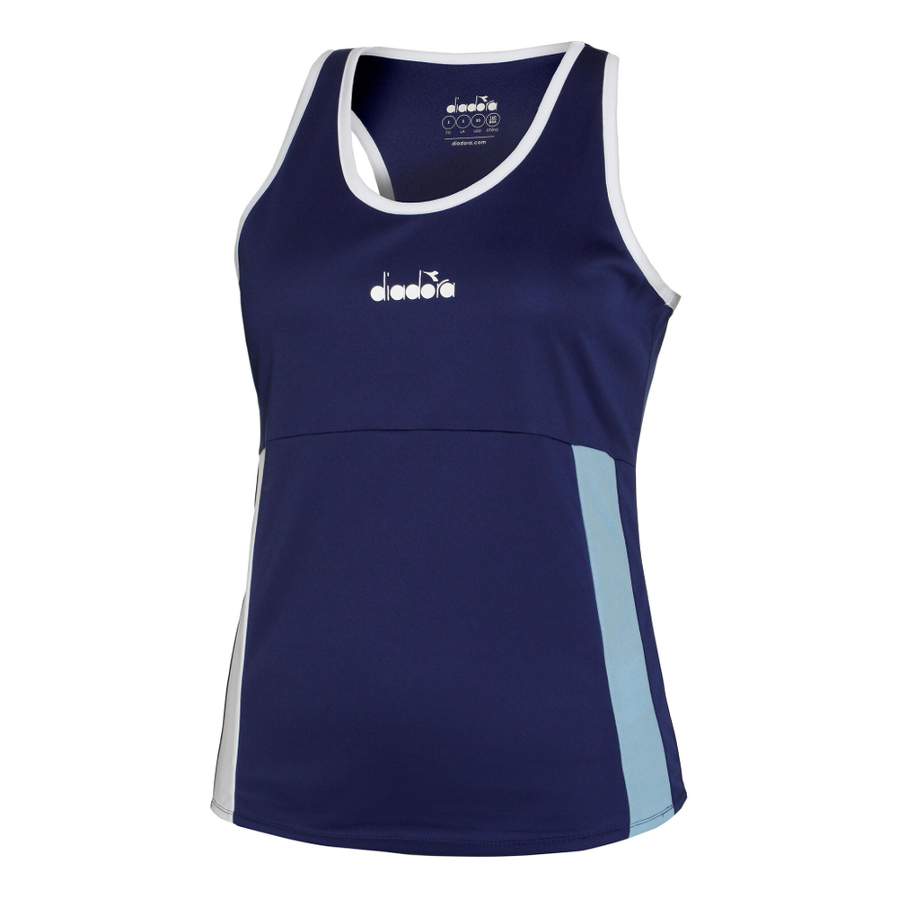 Женская теннисная майка Diadora Core Tank Top Women - Blue, Multicoloured