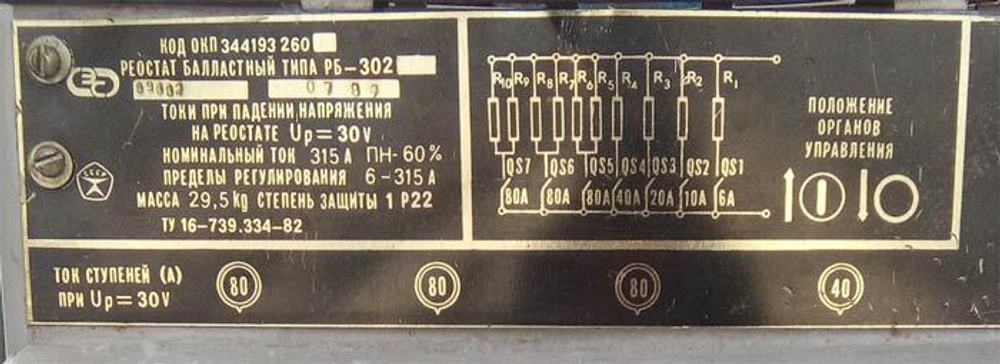 Реостат балластный РБ-302