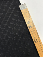 Жаккард шелк с шерстью и люрексом Gucci черный с дизайнерским принтом