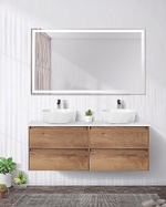 Тумба с раковинами и столешницей BelBagno KRAFT 120 Rovere Tabacco