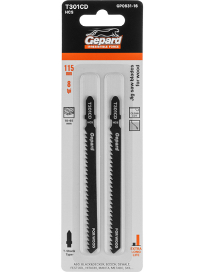 Пилка лобз. по дереву T301CD (2 шт.) GEPARD