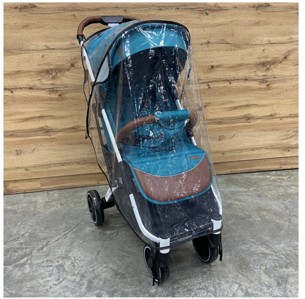 Коляска прогулочная Babalo 2022 Classic с муфтой Озёрный текстиль белая рама