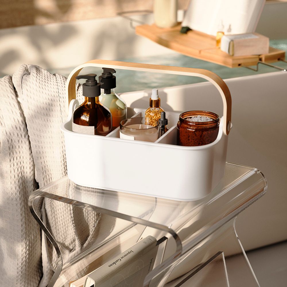 Органайзер Bellwood, 29х17 см, белый/натуральное дерево