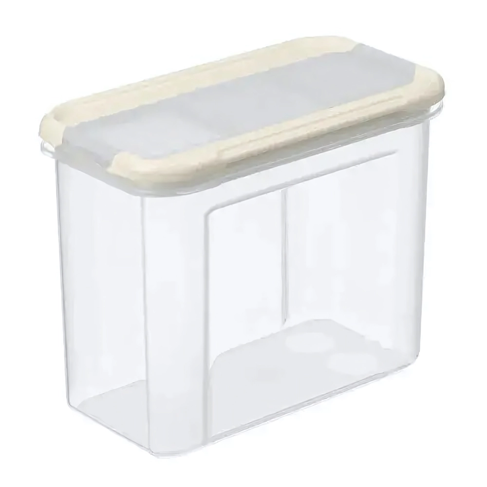 Емкость для сыпучих продуктов Modena прямоугольная 1,0л с дозатором (светло-бежевый)