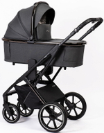 Детская коляска Peppy Tecla 3 в 1 с автокреслом Verona Black Shadow Antrazit Chrome Edition Графитовый
