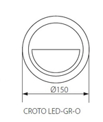 Подсветка ступеней лестницы на улице KANLUX CROTO LED-GR-O 6500к 1W
