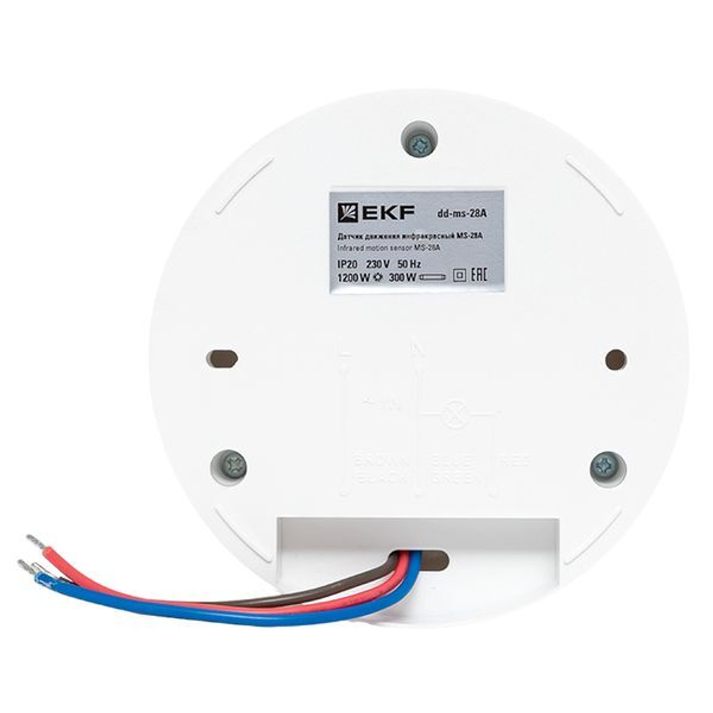 ИК датчик движения потолочный 1200Вт 360гр, до 6м IP20 MS-28A EKF PROxima