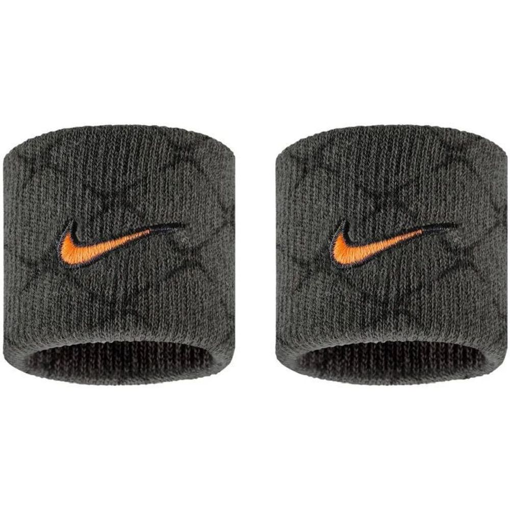 Напульсник теннисный Nike Swoosh 2P - anthracite/black/total orange