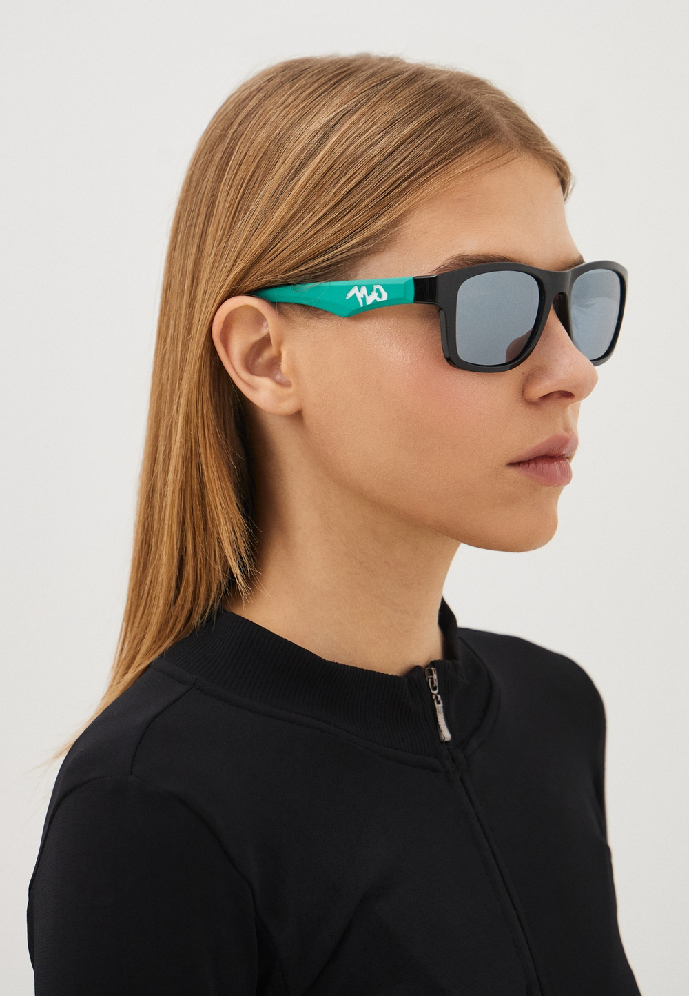 Спортивные очки 720armour Fabio / Shiny Crystal Black / Matte Emerald Green Temple / HC Polarized Smoke Revo Silver Lens