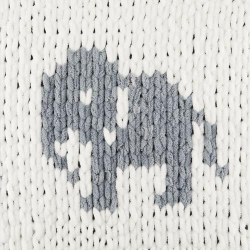 Пуффи Море ПЛЮС (Puffy More plus) пряжа Alize 100%микрополиэстер 2х250г/11м (8008 белый/серый)