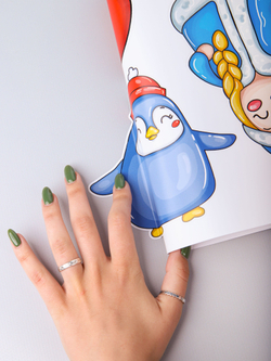 Новогодние наклейки стикеры на подарки, окна, декор для дома