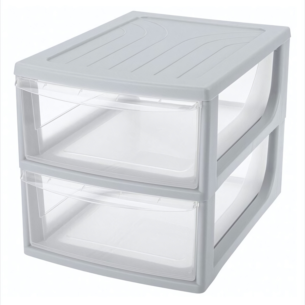 Органайзер, формат а4, 2 ящика, 260х368х265 мм (светло-серый)