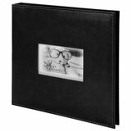 Фотоальбом BRAUBERG "Premium Black" 20 магнитных листов 30*32см, под кожу, черный, 391186