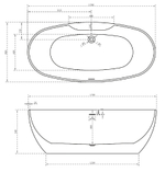 Акриловая ванна ABBER AB9323 белая