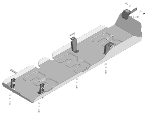 Защита трубок кондиционера. 4 мм, Алюминий для Ford Tourneo Custom 2023-н.в., Motodor.340703