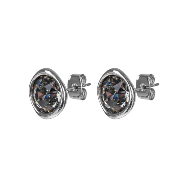 Серьги пусеты Fiore Luna Black Diamond A1909.M3 BW/S