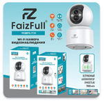 IP камера FaizFull FT35 Wi-Fi, 3Mp, 7800mAh, TF, микрофон, датчик движения, ночное видение White