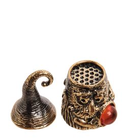 AM-2986 Наперсток «Боровичок» (латунь, янтарь)