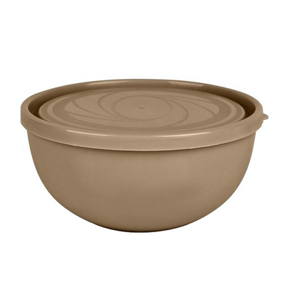 Салатник Plast Team Galaxy с крышкой 0,55л 134х131х70 мм шоколадный мокко