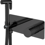 Гигиенический душ Boheme Stick 127-BB со смесителем, С ВНУТРЕННЕЙ ЧАСТЬЮ, diamond matt black