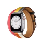 Apple Watch Series 8 Hermes 41mm, двойной кожаный ремешок многоцветный