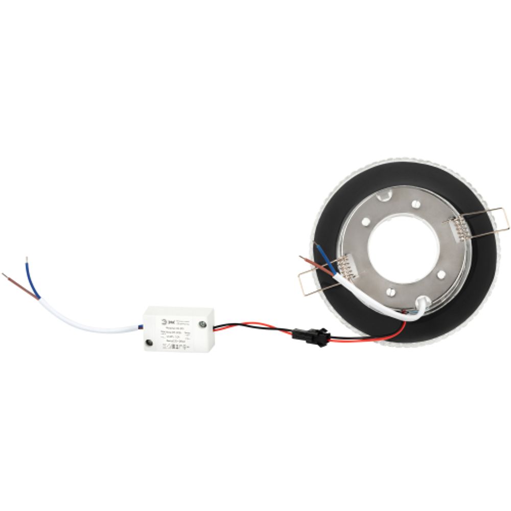 Светильник встраиваемый cо светодиодной подсветкой ЭРА DK LD25 SL/WH под лампу GX53 прозрачный