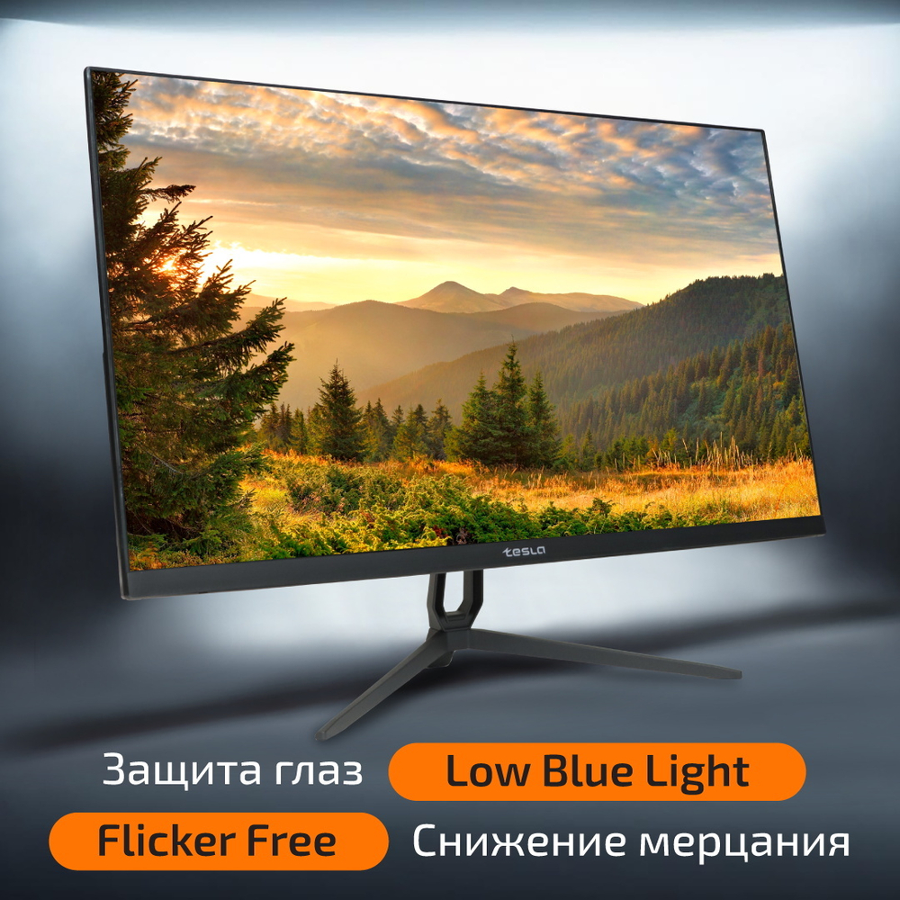 Монитор TESLA 27'' F2722DF, 2K, IPS, 75Гц, чёрный, 8-bit, 2мс, 4000:1, 300 Кд/м2, VESA:100x100, HDMI, DP