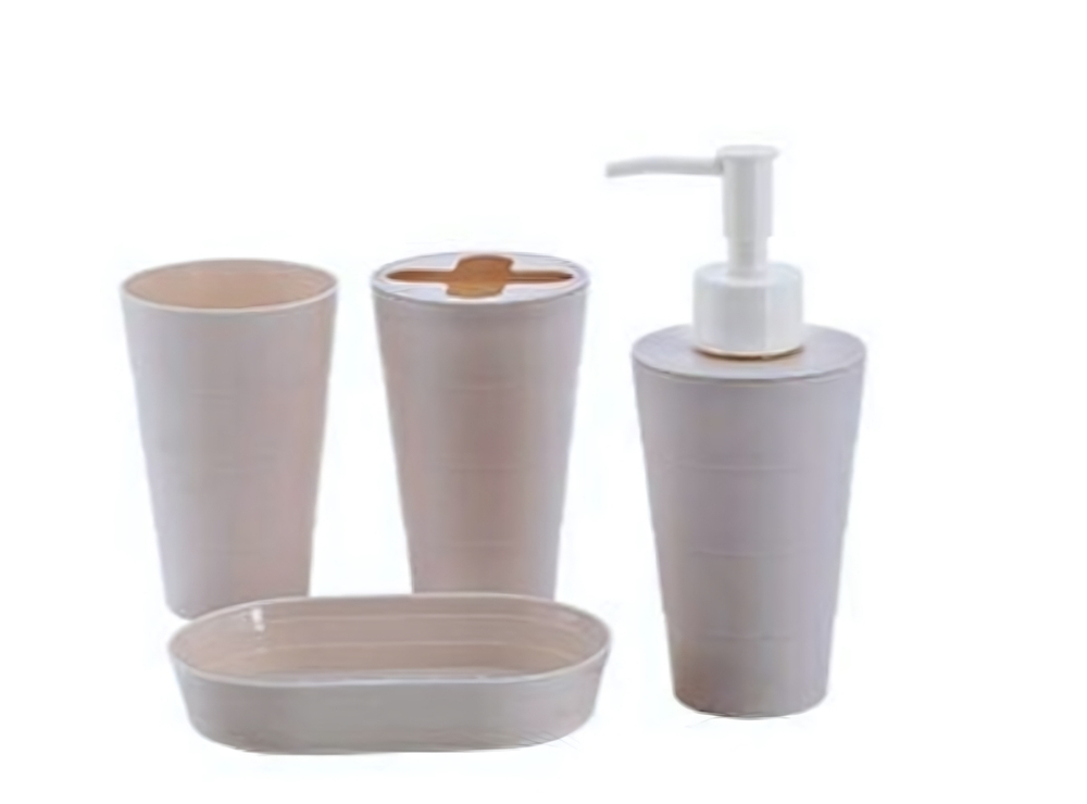 Набор для ванной из 4-х предметов «Монро» бежевый