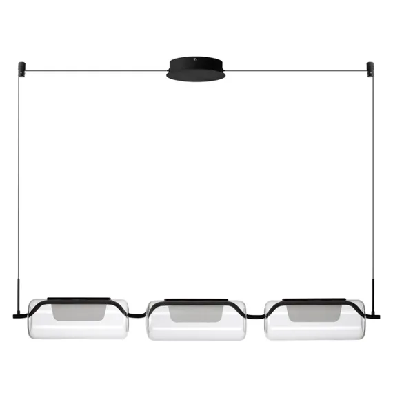 5003/30L L-VISION ODL23 391 черный матовый/прозрачный/стекло Люстра LED 30W 3000K KAVIA