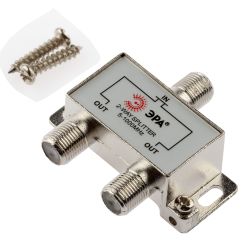Делитель ТВ ЭРА D-F-01 2 ответвления под F разъём 5-1000 МГц упаковка 1 шт